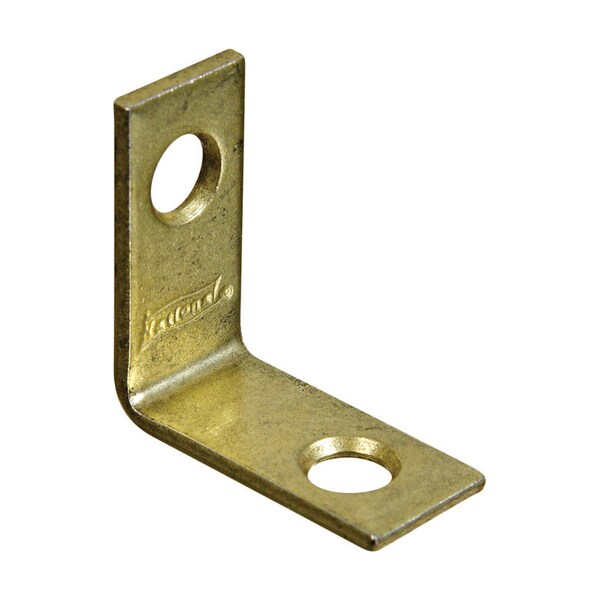 National Hardware National Hardware 1 in. H X 0.5 in. W X 0.07 in. D Brass-Plated Steel Inside Corner Brace N190-819 - main